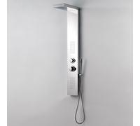 PANNELLO DOCCIA COLONNA IDROMASSAGGIO ACCIAIO INOX DOCCETTA MULTIFUNZIONE 3 VIE
