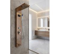 Pannello DOCCIA IDROMASSAGGIO con Led ACCIAIO INOX schermo colonna MISCELATORE