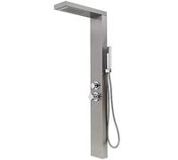 Pannello Doccia Idromassaggio in Acciaio Inox -Colonna Doccia Idromassaggio con Miscelatore, Pannello Doccia Acciaio Inox 3 Funzioni, 15 * 47 * 130 cm (acciaio inossidabile)