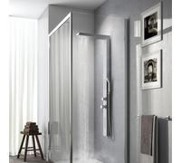 Pannello doccia in acciaio inox h155 cm con getto a cascata e deviatore acqua a 4 vie Cascade 00