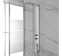 Pannello doccia in acciaio inox ultraslim con finitura a specchio