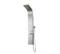 Pannello Doccia Inox 4 Funzioni Cascata Doccetta Miscelatore Acqua Calda Fredda