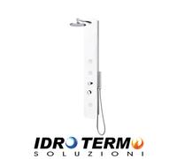 PANNELLO DOCCIA MULTIFUNZIONE COLONNA DOCCIA MOD. BALI METAFORM BIANCO OPACO