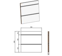 PANNELLO DOGATO FREE STANDING KIT A PARETE Portablister 2 Doghe 40x40 Espositore