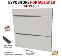 PANNELLO DOGATO FREE STANDING KIT A PARETE Portablister 2 Doghe 40x40 Espositore