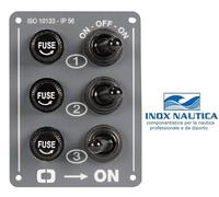 PANNELLO ELETTRICO 3 INTERRUTTORI - BARCA GOMMONE NAUTICA - OSCULATI