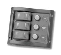 Pannello elettrico 3 interruttori Nero mm 130x110 IP56