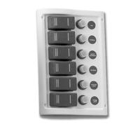 Pannello elettrico 6 interruttori Bianco mm 190x130 IP56