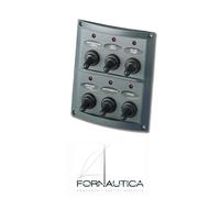 PANNELLO ELETTRICO 6 INTERRUTTORI CON SPIA LED PER BARCA GOMMONE NAUTICA CAMPER