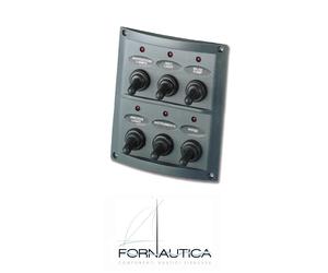 PANNELLO ELETTRICO 6 INTERRUTTORI CON SPIA LED PER BARCA GOMMONE NAUTICA CAMPER