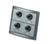 PANNELLO ELETTRICO COMANDI A 4 INTERRUTTORI SERIE "PILOT" NERO STAGNO IP56