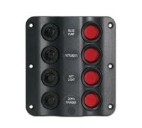 Pannello elettrico modello "Wave" 4 interruttori NAUTICA BARCA GOMMONE QUADRO