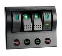 PANNELLO ELETTRICO PCP 4 INTERRUTTORI MM 131X100 ACCESSORI BARCA