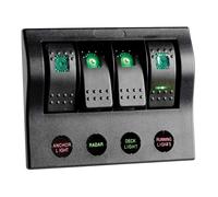 Pannello elettrico PCP Compact 4 interruttori - 1 PZ Osculati - 14.860.04