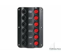 PANNELLO ELETTRICO SERIE «Wave» A 4-6-8 INTERRUTTORI | ACCESSORI BARCA NAUTICA