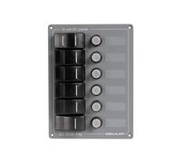Pannello Elettrico Verticale 6 Interruttori - Policarbonato Grigio IP56