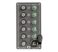 Pannello Elite 5 interruttori + presa accendino - 1 PZ Osculati - 14.705.00