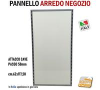 PANNELLO ESPOSITIVO CAVE P50 ATTREZZATURA ARREDO NEGOZIO 60CM PORTA BARRE GANCI