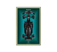 Pannello espositivo compatibile con Lego 42141 Technic auto da corsa per McLaren Formula 1, idee regalo per gli appassionati di montaggio a parete auto Lego F1 (42171,With light)