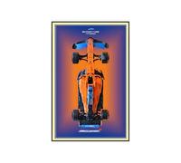 Pannello espositivo compatibile con Lego 42141 Technic auto da corsa per McLaren Formula 1, idee regalo per gli appassionati di montaggio a parete auto Lego F1 (42141,With light)