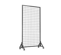 Pannello espositivo Mobile a griglia da Pavimento - Scaffalatura in Rete per Vendita al Dettaglio per la casa e la Fiera del Mercato - Scaffale Versatile in griglia Metallica con Ruote per s