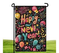 Pannello esterno di Natale, bandiera del felice anno nuovo | Bandiera da giardino a doppia faccia "Felice anno" Decorazione del giardino di Natale | Decorazioni di Capodanno, Bandiera da