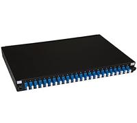 Pannello Fibra Ottica 19" con 24 Adattatori Lc Duplex Singlemode Profondita' 250 Mm con Pigtail Installati Colore Nero