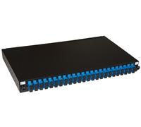 Link LK24SCSP Pannello Fibra Ottica 19" con 24 Adattatori Sc Duplex Singlemode con Pigtail Installati, Nero, 250 mm