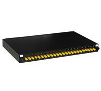 PANNELLO FIBRA OTTICA 19" CON 24 ADATTATORI ST SIMPLEX OM4 PROFONDITA' 250 MM CO