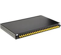 PANNELLO FIBRA OTTICA 19" CON 24 ADATTATORI ST SIMPLEX OM4 PROFONDITA' 250 MM CO
