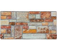 Pannello finta Pietra in EPS Resinato Misura 100x50 cm Spessore 2 Cm - TERRE DI SIENA - RETAIL BOX da 10 pannelli (sviluppano 5 MQ)