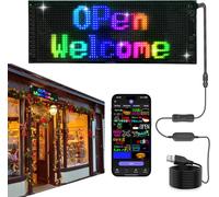 Pannello flessibile a matrice LED con controllo APP - Alimentato tramite USB, cartello programmabile fai-da-te per auto, bar, caffetteria e decorazioni per la casa - Doppio
