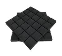 pannello fonoassorbente 3pcs Wall Soundproof Foam Panel Wall Home Decor Acoustic Sound Stop Absorption Soundproofing Foam for KTV Audio Studio Room 50x50x5cm(Black)