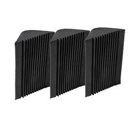 Pannello Fonoassorbente Angolare 3 Pezzi per Musica Indoor Nero | Schiuma a Forma Ingranaggio, Riduzione Risonanza Interna, Uso in Spazi Musicali, Colore Nero, Set 3 Pezzi