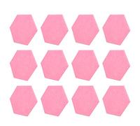 Pannello Fonoassorbente da 12 Pezzi, Pannelli Acustici Adesivi Esagonali Cunei Custodia Insonorizzata da Parete (Rosa)