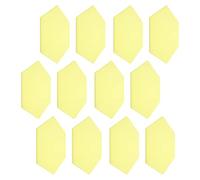 Pannello Fonoassorbente da 12 Pezzi, Pannelli Acustici Adesivi Esagonali Cunei Custodia Insonorizzata da Parete (Giallo)