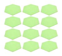Pannello Fonoassorbente da 12 Pezzi, Pannelli Acustici Adesivi Esagonali Cunei Custodia Insonorizzata da Parete (Verde)