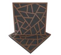 Pannello fonoassorbente diffuso | 50x50x5cm | Assorbimento - Diffusione - Riflessione - Insonorizzazione | Legno laminato perforato: (x2 SKYROSS, dado)