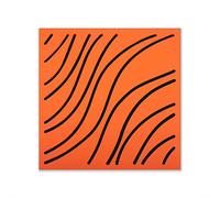 Pannello Fonoassorbente Wave Wood in Pioppo Verniciato - Sagoma Onda - Base Poliuretano - Ver. RAL 2004