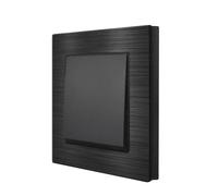 Pannello for interruttori della luce 1 posto 1/2/3 vie in lega di alluminio 82x82 mm grigio e nero(Black Sf9,3way)
