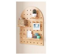 Pannello forato da parete in legno - Mensola decorativa da appendere per stanza artigianale, soluzione versatile per riporre strumenti e accessori