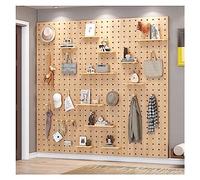 Pannello forato da parete in legno per cucina e officina, facile installazione, spessore 12 mm, banco da lavoro per stanza artigianale nization marrone, 60 x 120 cm