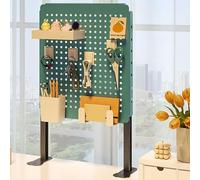 Pannello forato da scrivania a morsetto bianco per la privacy per casa e ufficio 20 x 40 cm - Soluzione versatile per riporre la scrivania efficiente spazio di lavoro colore blu.