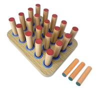 Pannello forato in legno for esercizi for le mani, pannello di allenamento for la destrezza delle dita in legno, strumenti for esercizi for le dita della mano colpita da ictus for pazienti anziani col