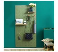 Pannello Forato In Legno, Kit Organizer Da Parete Con Pannello Forato Rettangolare, Pannello Portautensili Con Ganci Da Parete Per Casa, Camera Da Letto, Garage, Soggiorno(Verde,56.25x37.5 cm)