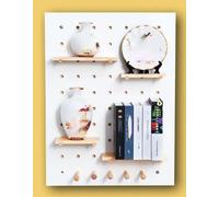 Pannello Forato Portautensili,Organizer da Parete,Pannello Organizzatore,Set Organizzatore da Parete,Scaffalature E Ripiani di Immagazzinaggio,Pannelli Forati,Mensole da Muro B,W60×H80cm