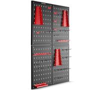 ® Pannello Forato Portautensili Pannello Portaoggetti con 4 Pannelli 34 Ganci e
