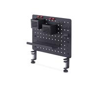 StarTech.com Pannello forato portautensili da scrivania con accessori, pannello porta oggetti in acciaio 42x32cm con morsetto, nero