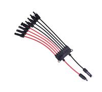 Pannello fotovoltaico cavo splitter connettore, 8" e 2 uscite | Adattatore di cablaggio solare a forma di Y con uso di cavi rossi e neri