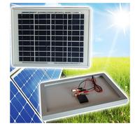 PANNELLO FOTOVOLTAICO SOLARE MODULO 10W 10WATT 12V CELLE SILICIO PINZE BATTERIA